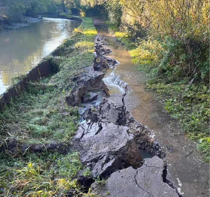 Storm Babet has caused millions of pounds of damage to canals and towpaths
