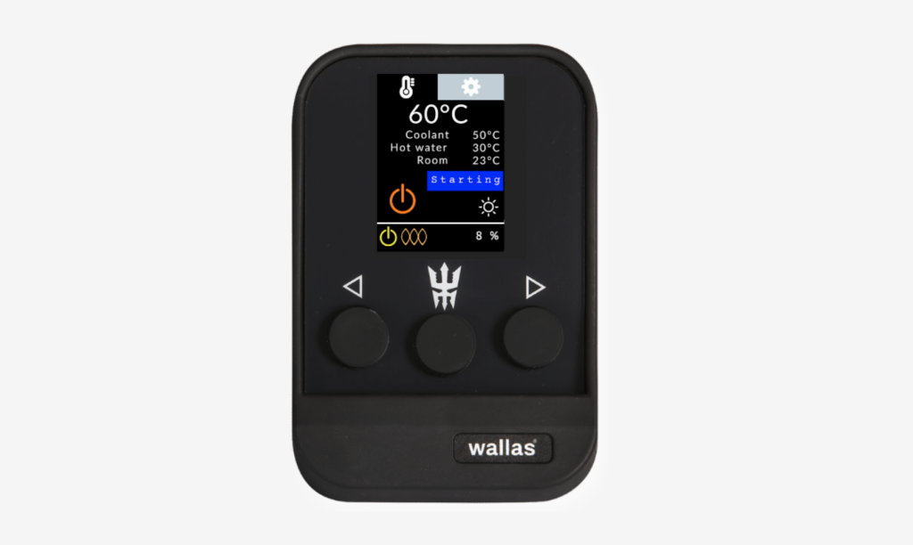Wallas' advanced water heater control panel