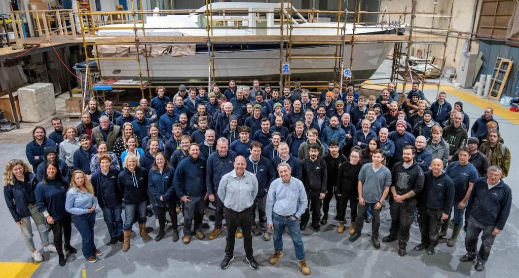 The team at Cockwells Modern & Classic Boatbuilding - photo courtesy Cockwells
