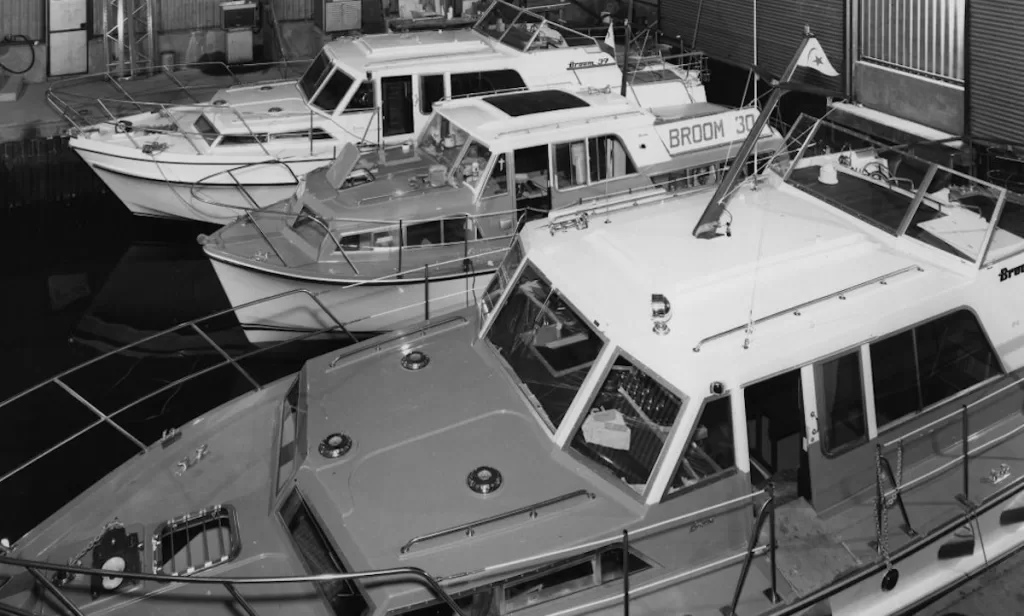 Broom built more spacious cruisers in the 1940s. Photo courtesy Broom Boats