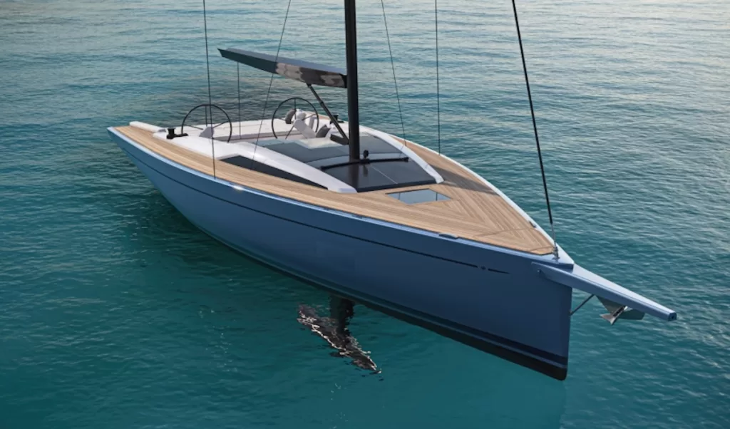 The 33ft Daysailer Zero Impact will be made from recyclable composite materials