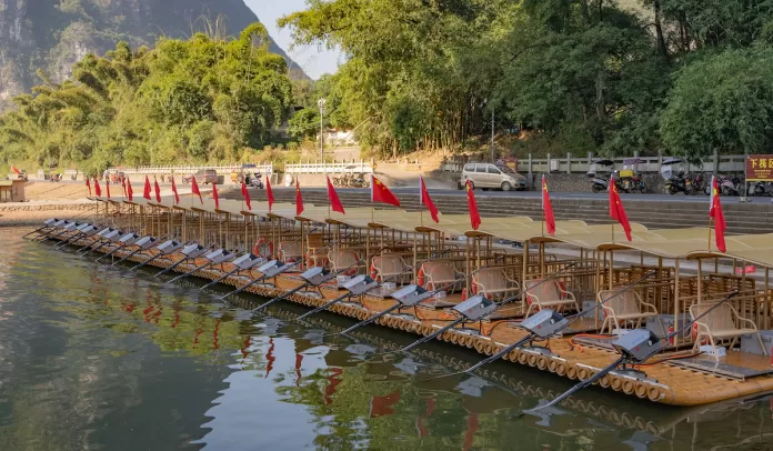 ePropulsion has electrified 700 rafts of the Guilin Li River