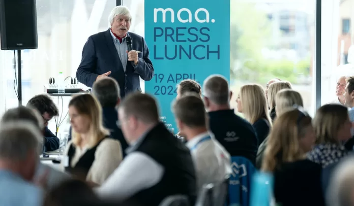 Tom Cunliffe was the host of the MAA press lunch 2024. Photo credit imagecomms
