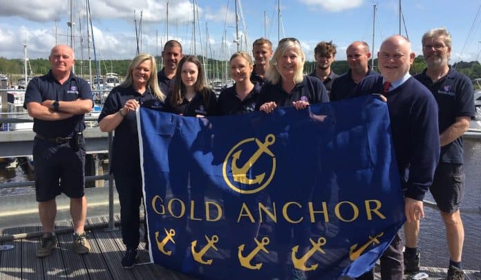 The Buckler's Hard Yacht Harbour team with harbour master Wendy Stowe and Beaulieu Enterprises MD Russell Bowman