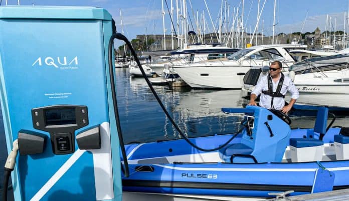 The CanUK project will harness battery power stored in electric boats. Photo courtesy Aqua superPower