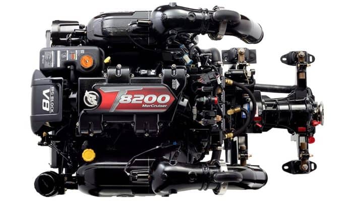 The engine is built on Mercury’s 8.2L V8 big-block platform