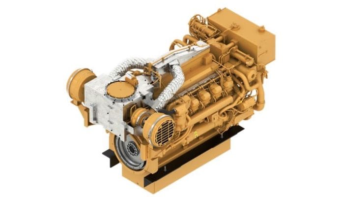 The methanol dual-fuel Cat 3500E marine engine