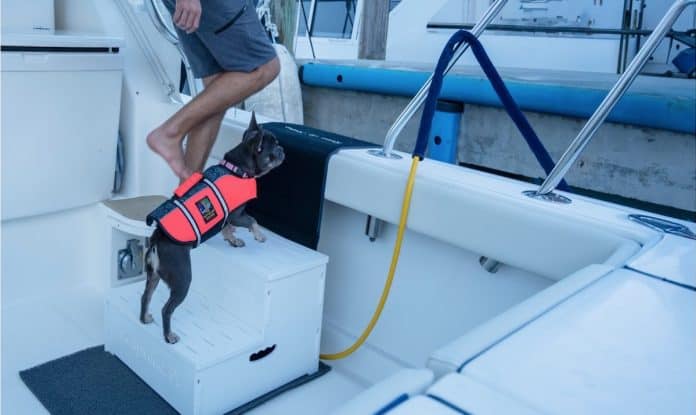Stowaway Steps are suitable for pets to use to embark and disembark