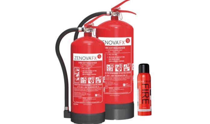 The Zenova FX range of fire extinguishers