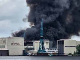 A fire has broken out at the German shipyard Lürssen. Photo courtesy Sailing Anarchy