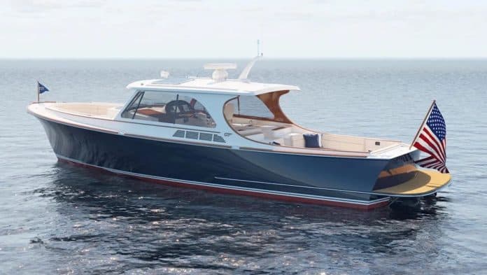 The new Hinkley Yachts Picnic Boat 39 has an open seating arrangement