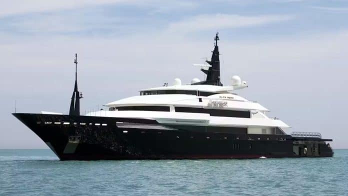 The seized superyacht Alfa Nero has been sold by Northrop & Johnson. Photo courtesy Northrop & Johnson