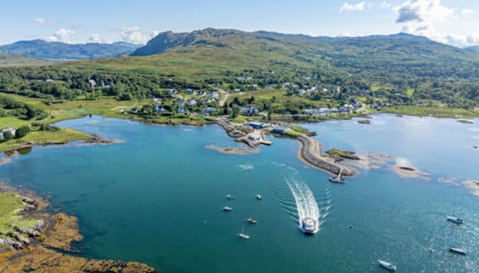 Arisaig Marina in the Scottish Hebrides has been put up for sale