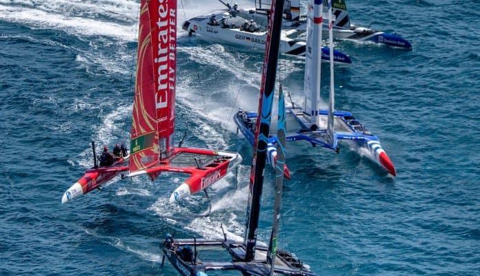 SailGP is introducing new faster foils for 2025. Photo credit Bob Martin for SailGP