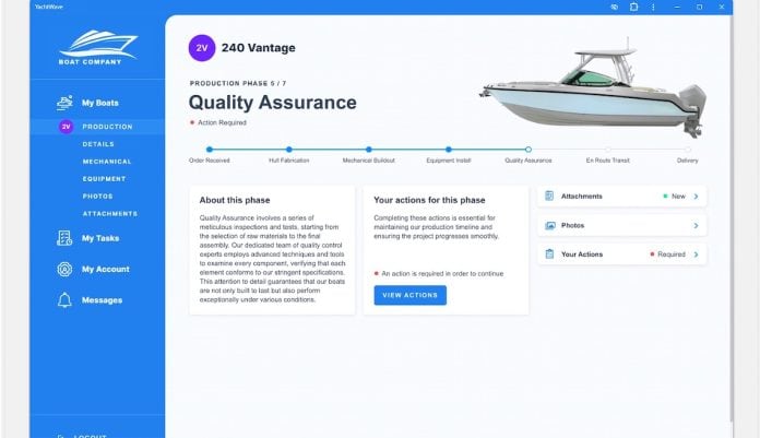 The YachtWave Delivery Platform has been developed to streamline the process of delivering boats to customers