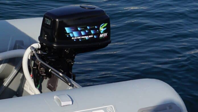 Product Spotlight: Mitek 9.9hp electric outboard.
