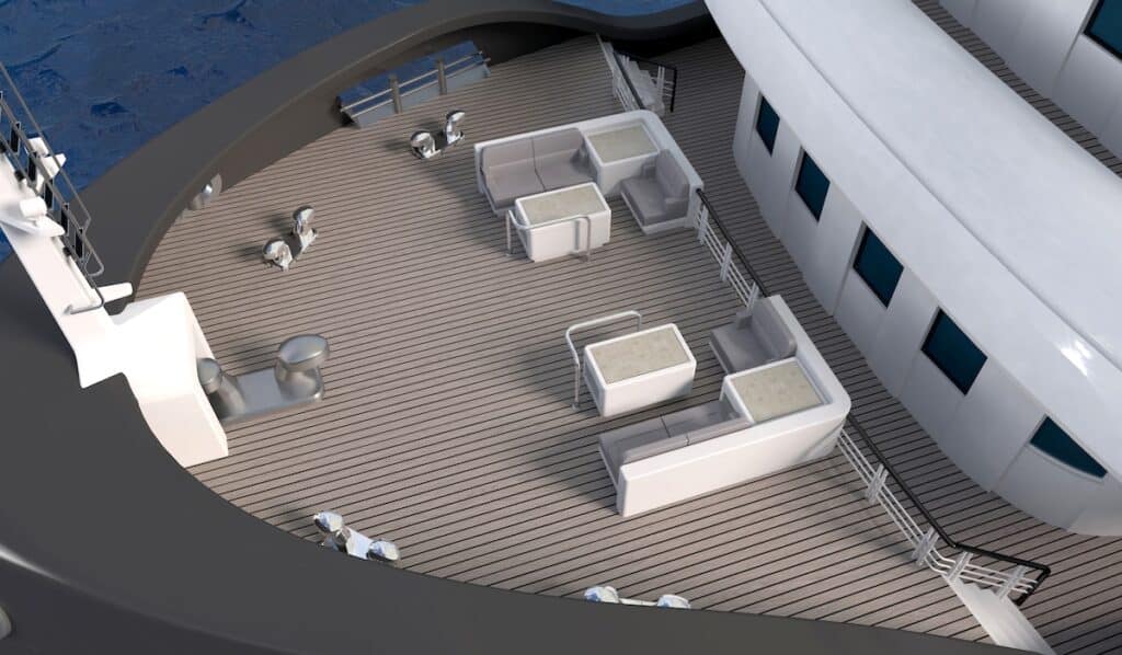 Project Iceberg has a spacious box designed to be able to take green water waves