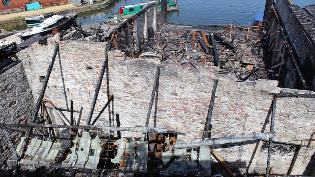 Work underway to rebuild history boatyard following arson attack