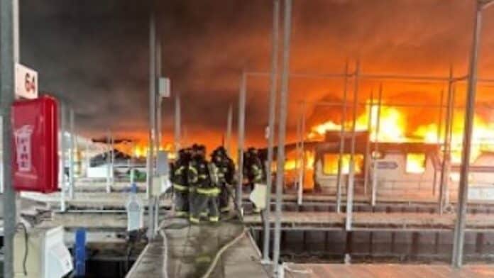 Fire damages 13 boats at Nashville marina