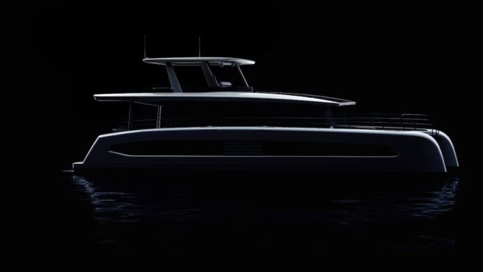 A teaser rendering of the new PY60 that will be launched at Cannes Yachting Festival 2026