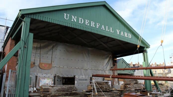 The Big Shed at Underfall Yard pre-2023. Photo courtesy Underfall Yard